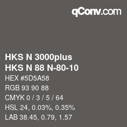 カラーコード: HKS N 3000plus - HKS N 88 N-80-10 | qconv.com