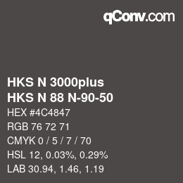 Farbcode: HKS N 3000plus - HKS N 88 N-90-50 | qconv.com
