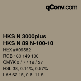 Farbcode: HKS N 3000plus - HKS N 89 N-100-10 | qconv.com