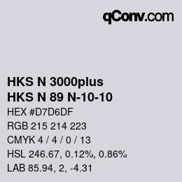 Farbcode: HKS N 3000plus - HKS N 89 N-10-10 | qconv.com