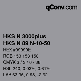 カラーコード: HKS N 3000plus - HKS N 89 N-10-50 | qconv.com