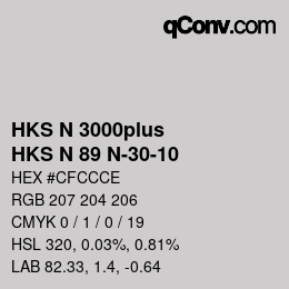 カラーコード: HKS N 3000plus - HKS N 89 N-30-10 | qconv.com
