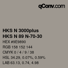 カラーコード: HKS N 3000plus - HKS N 89 N-70-30 | qconv.com