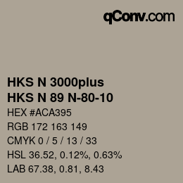 Farbcode: HKS N 3000plus - HKS N 89 N-80-10 | qconv.com