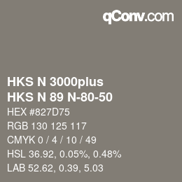 Farbcode: HKS N 3000plus - HKS N 89 N-80-50 | qconv.com