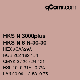 Código de color: HKS N 3000plus - HKS N 8 N-30-30 | qconv.com