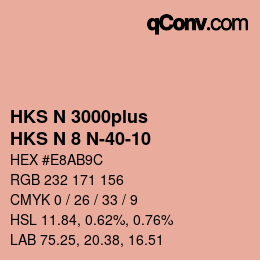 Code couleur: HKS N 3000plus - HKS N 8 N-40-10 | qconv.com