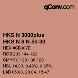 Código de color: HKS N 3000plus - HKS N 8 N-50-30 | qconv.com