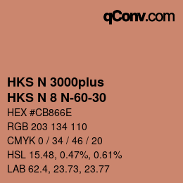 Color code: HKS N 3000plus - HKS N 8 N-60-30 | qconv.com