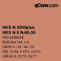 Code couleur: HKS N 3000plus - HKS N 8 N-60-30 | qconv.com