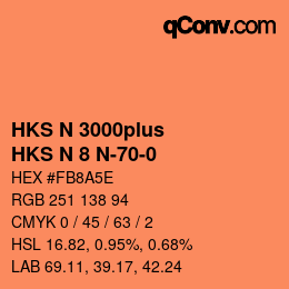 Code couleur: HKS N 3000plus - HKS N 8 N-70-0 | qconv.com