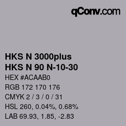 カラーコード: HKS N 3000plus - HKS N 90 N-10-30 | qconv.com