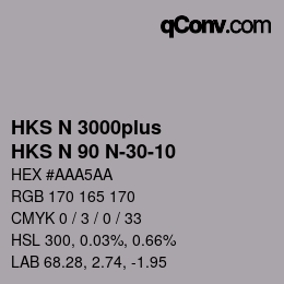 颜色代码: HKS N 3000plus - HKS N 90 N-30-10 | qconv.com