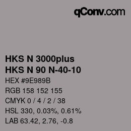 Color code: HKS N 3000plus - HKS N 90 N-40-10 | qconv.com