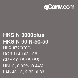 Code couleur: HKS N 3000plus - HKS N 90 N-50-50 | qconv.com