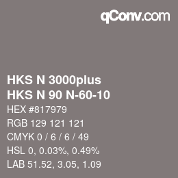 Color code: HKS N 3000plus - HKS N 90 N-60-10 | qconv.com