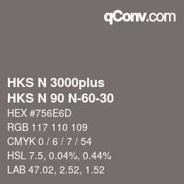 カラーコード: HKS N 3000plus - HKS N 90 N-60-30 | qconv.com