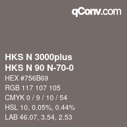 カラーコード: HKS N 3000plus - HKS N 90 N-70-0 | qconv.com