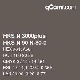 Farbcode: HKS N 3000plus - HKS N 90 N-80-0 | qconv.com