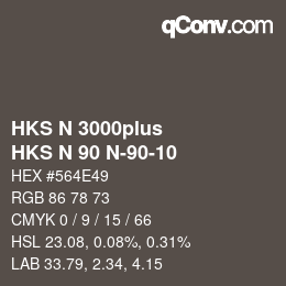 颜色代码: HKS N 3000plus - HKS N 90 N-90-10 | qconv.com
