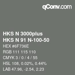 Farbcode: HKS N 3000plus - HKS N 91 N-100-50 | qconv.com