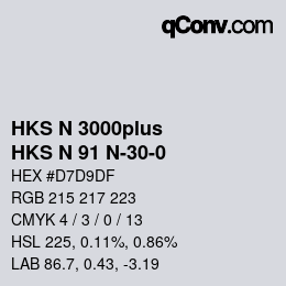 カラーコード: HKS N 3000plus - HKS N 91 N-30-0 | qconv.com