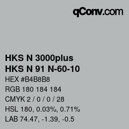カラーコード: HKS N 3000plus - HKS N 91 N-60-10 | qconv.com