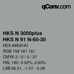 Color code: HKS N 3000plus - HKS N 91 N-60-30 | qconv.com