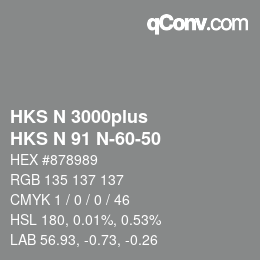 カラーコード: HKS N 3000plus - HKS N 91 N-60-50 | qconv.com