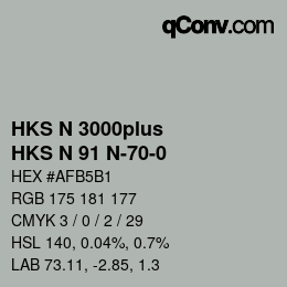 Farbcode: HKS N 3000plus - HKS N 91 N-70-0 | qconv.com