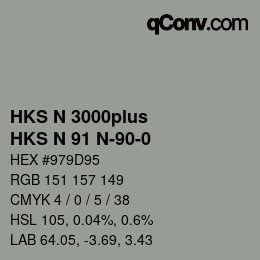 Farbcode: HKS N 3000plus - HKS N 91 N-90-0 | qconv.com