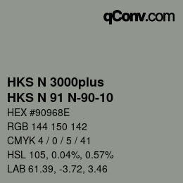 Farbcode: HKS N 3000plus - HKS N 91 N-90-10 | qconv.com