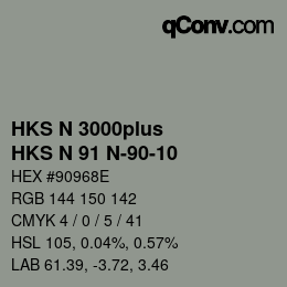 Color code: HKS N 3000plus - HKS N 91 N-90-10 | qconv.com