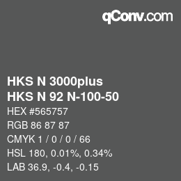 Color code: HKS N 3000plus - HKS N 92 N-100-50 | qconv.com