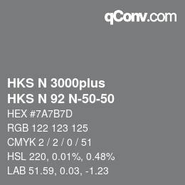 カラーコード: HKS N 3000plus - HKS N 92 N-50-50 | qconv.com