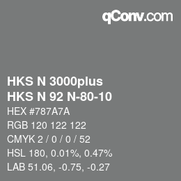Farbcode: HKS N 3000plus - HKS N 92 N-80-10 | qconv.com