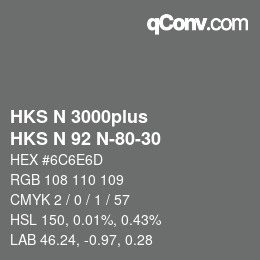 カラーコード: HKS N 3000plus - HKS N 92 N-80-30 | qconv.com