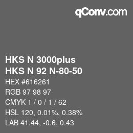 Color code: HKS N 3000plus - HKS N 92 N-80-50 | qconv.com