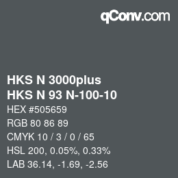 Farbcode: HKS N 3000plus - HKS N 93 N-100-10 | qconv.com