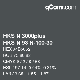Farbcode: HKS N 3000plus - HKS N 93 N-100-30 | qconv.com