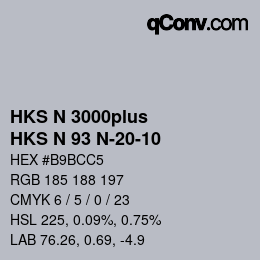 Farbcode: HKS N 3000plus - HKS N 93 N-20-10 | qconv.com