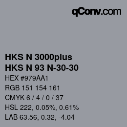 カラーコード: HKS N 3000plus - HKS N 93 N-30-30 | qconv.com