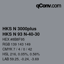 Color code: HKS N 3000plus - HKS N 93 N-40-30 | qconv.com