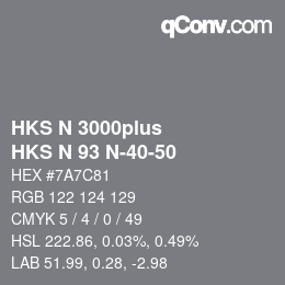 Code couleur: HKS N 3000plus - HKS N 93 N-40-50 | qconv.com