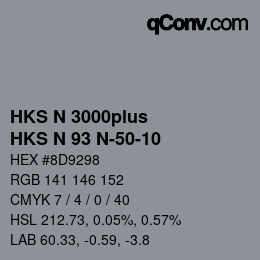 カラーコード: HKS N 3000plus - HKS N 93 N-50-10 | qconv.com