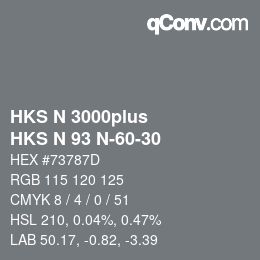 Farbcode: HKS N 3000plus - HKS N 93 N-60-30 | qconv.com