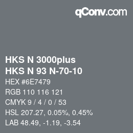 カラーコード: HKS N 3000plus - HKS N 93 N-70-10 | qconv.com
