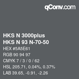 Color code: HKS N 3000plus - HKS N 93 N-70-50 | qconv.com