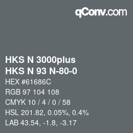 Código de color: HKS N 3000plus - HKS N 93 N-80-0 | qconv.com