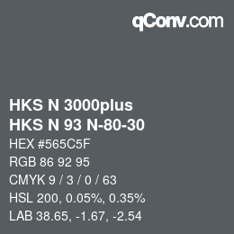 カラーコード: HKS N 3000plus - HKS N 93 N-80-30 | qconv.com